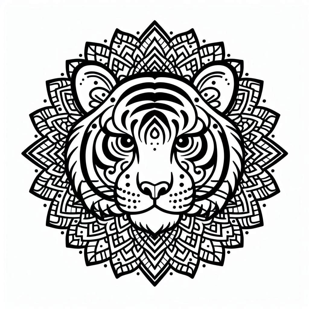 Mandalas Tigre 13